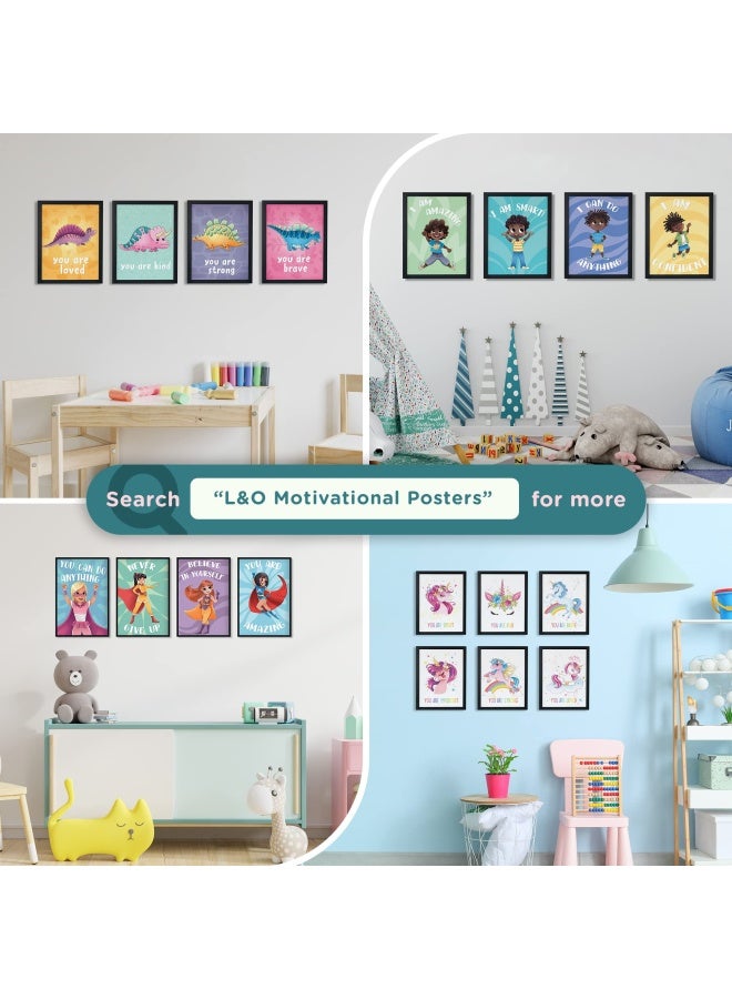 L And O Goods Woodland Animals Nursery D Cor  Baby Boy And Girl Wall Art Watercolor Prints  Set Of 6 Posters For Bedroom Decoration  Cute Kids Posters  8 X 10 S