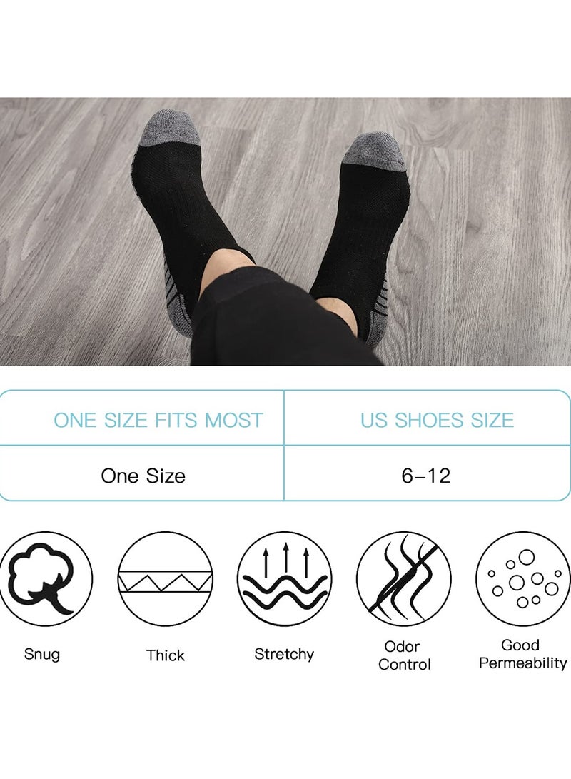 8 Pairs Mens Ankle Athletic Socks Low Cut Breathable Running Socks with Cushion Tab Comfort Sports Trainer Socks Cotton Casual Non-Slip No Show Socks for Men EUR43-46