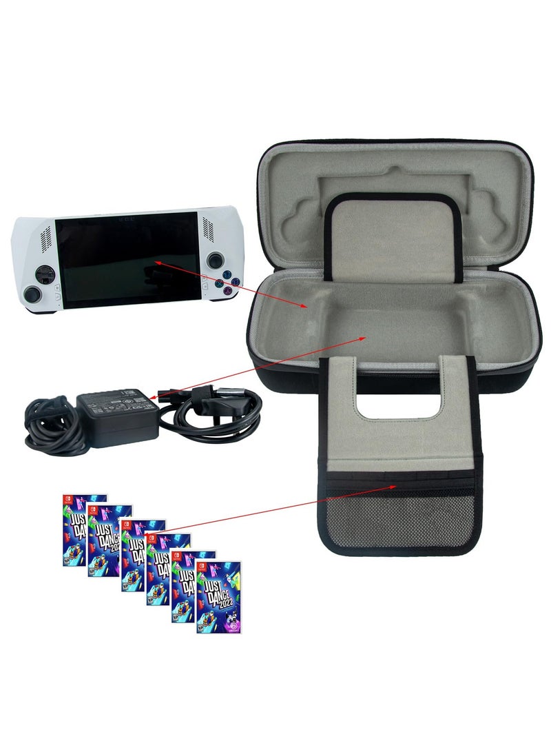 Durable Hard Carrying Case for ROG Ally Console, Travel-Ready Protective Handbag, EVA Shockproof Storage, Built-in Heat Dissipation Stand, Waterproof Oxford Fabric.