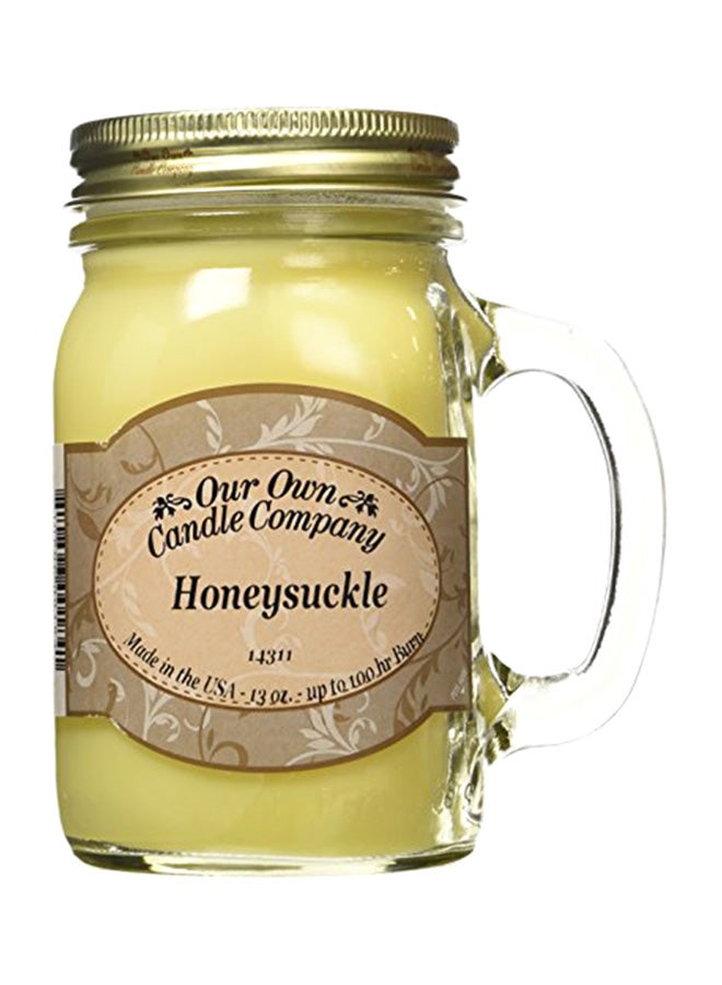 Our Own Candle Company Honeysuckle Scented 13 Ounce Mason Jar Candle