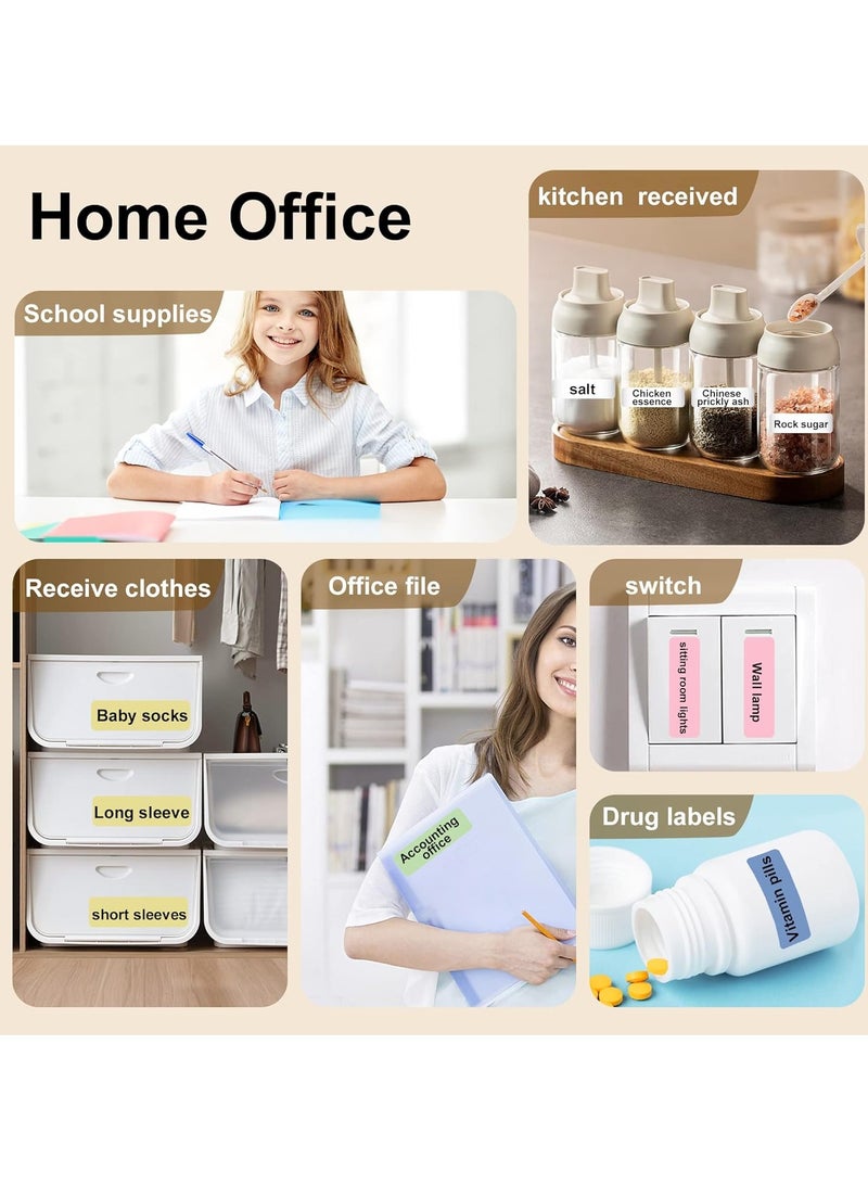 Bluetooth Label Maker Machine - Portable Mini Printer with Wireless Connectivity, USB Rechargeable, Multiple Templates, No Ink Required - Ideal for Office & Home Organization