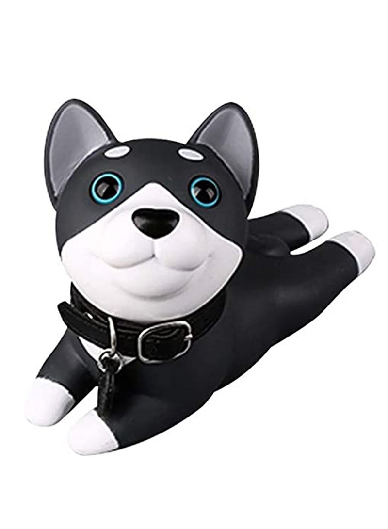 Decorative Door Stopper Cute Dog Door Stopper Door Stop Silicone Door Stops Cute Style Door Wedge for Home and Office Black and White, Prevent Accidental Locks In the Room