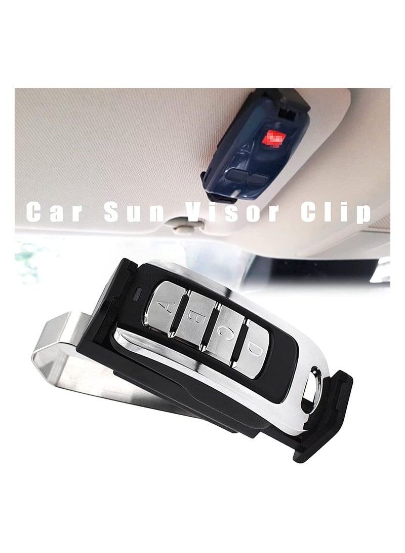 Adjustable Garage Door Opener Clip, 2 Pcs Visor Clip for 1.7-2.6'' Remotes with Soft Sponge Protection (Black), Suitable for Easy Access and Convenience