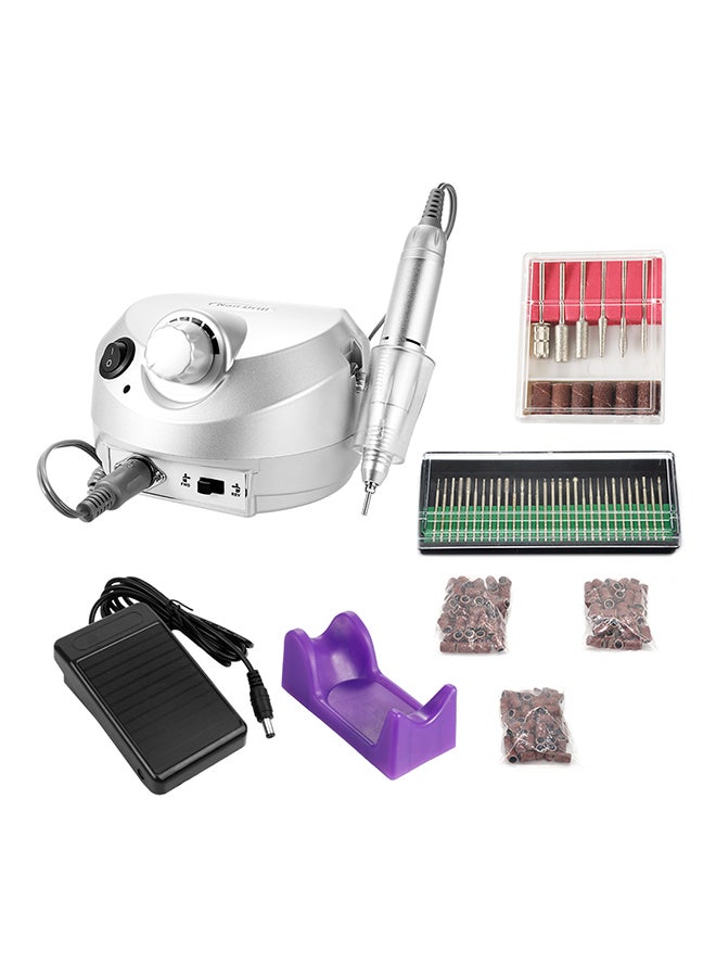 Electric Nail Polish Removing Tools Drill Machine Nail-Art Equipment Silver