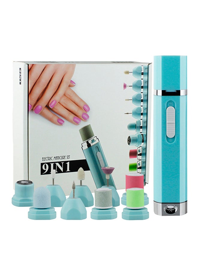 9 In 1 Electric Manicure Set Blue