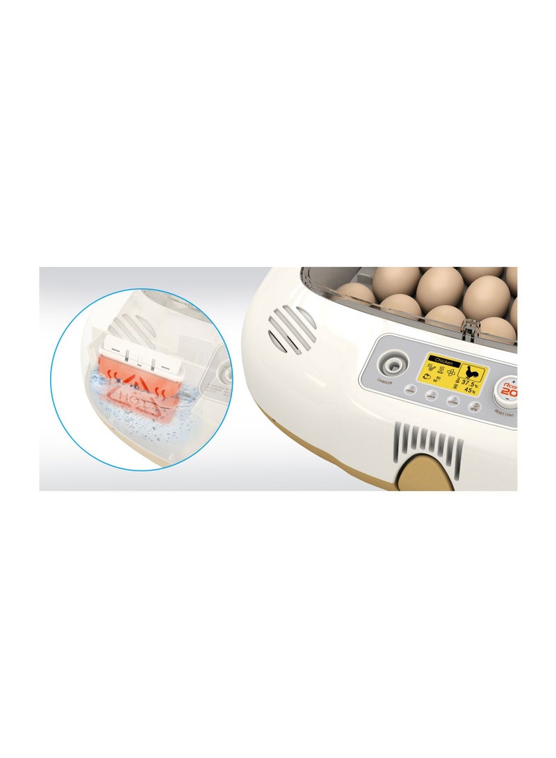 Rcom Automatic Egg Incubator for Hatching Eggs with Automatic Temperature Control, Humidity Sensor, Made in Korea