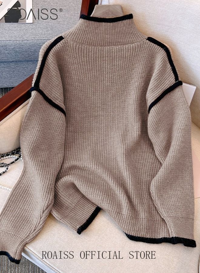 Ladies Knitted Cardigan Casual Regular Fit Long Sleeve Top Women Solid Color Cardigan Female Casual and Versatile Knitted Coat