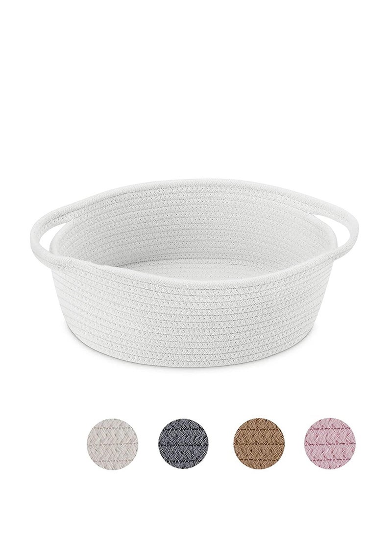 Small Woven Basket Nursery Decor,   Small Basket, Toy Basket, Empty Gift Basket with Handles Basket, Shelf Organizing Basket 12