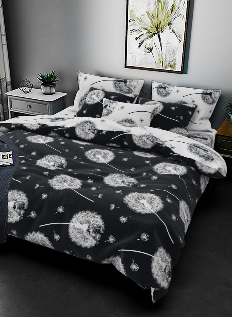 Amali Cotton Bed sheet Single Queen and King Set Including 1 Duvet Cover 1 Fitted Sheet and 4 Pillow Covers bedding and Linen for Home