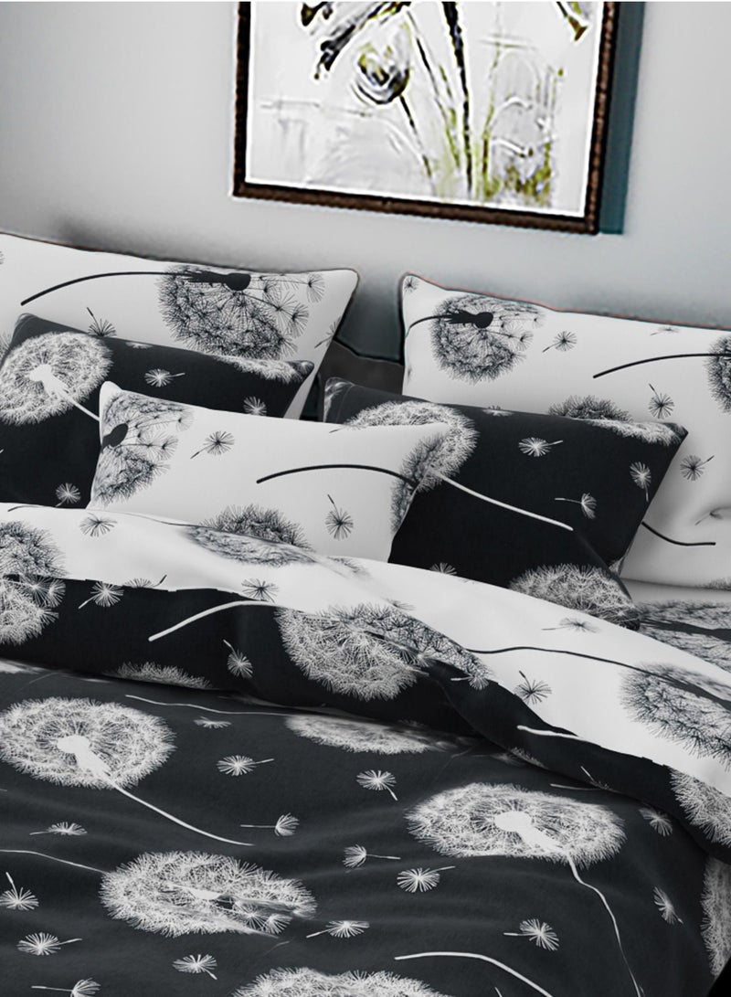 Amali Cotton Bed sheet Single Queen and King Set Including 1 Duvet Cover 1 Fitted Sheet and 4 Pillow Covers bedding and Linen for Home