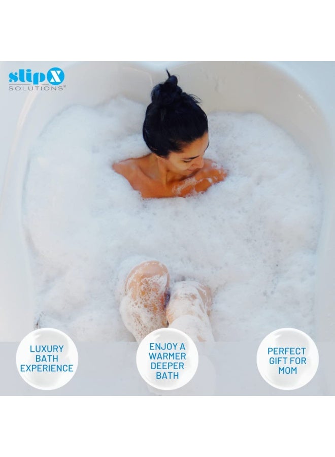 Slipx Solutions Bottomless Bath Overflow Drain Cover Adds Inches Of Water To Tub For Warmer  Deeper Bath  Clear  4  Diameter