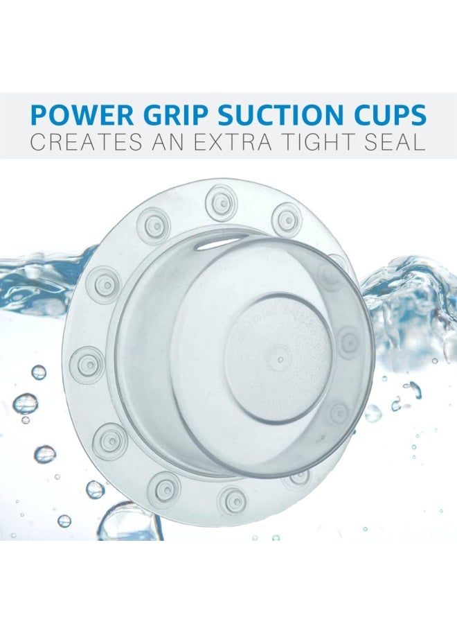 Slipx Solutions Bottomless Bath Overflow Drain Cover Adds Inches Of Water To Tub For Warmer  Deeper Bath  Clear  4  Diameter