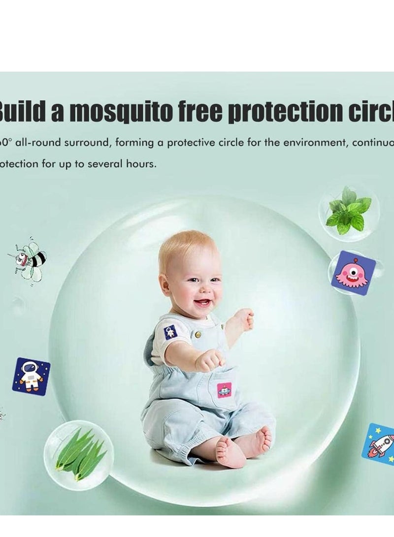 Mosquito Repellent Stickers, 120Pcs Natural Patches for Kids and Adults, DEET Free Repellent, Cartoon Stickers for Outdoor Camping Traveling Fishing