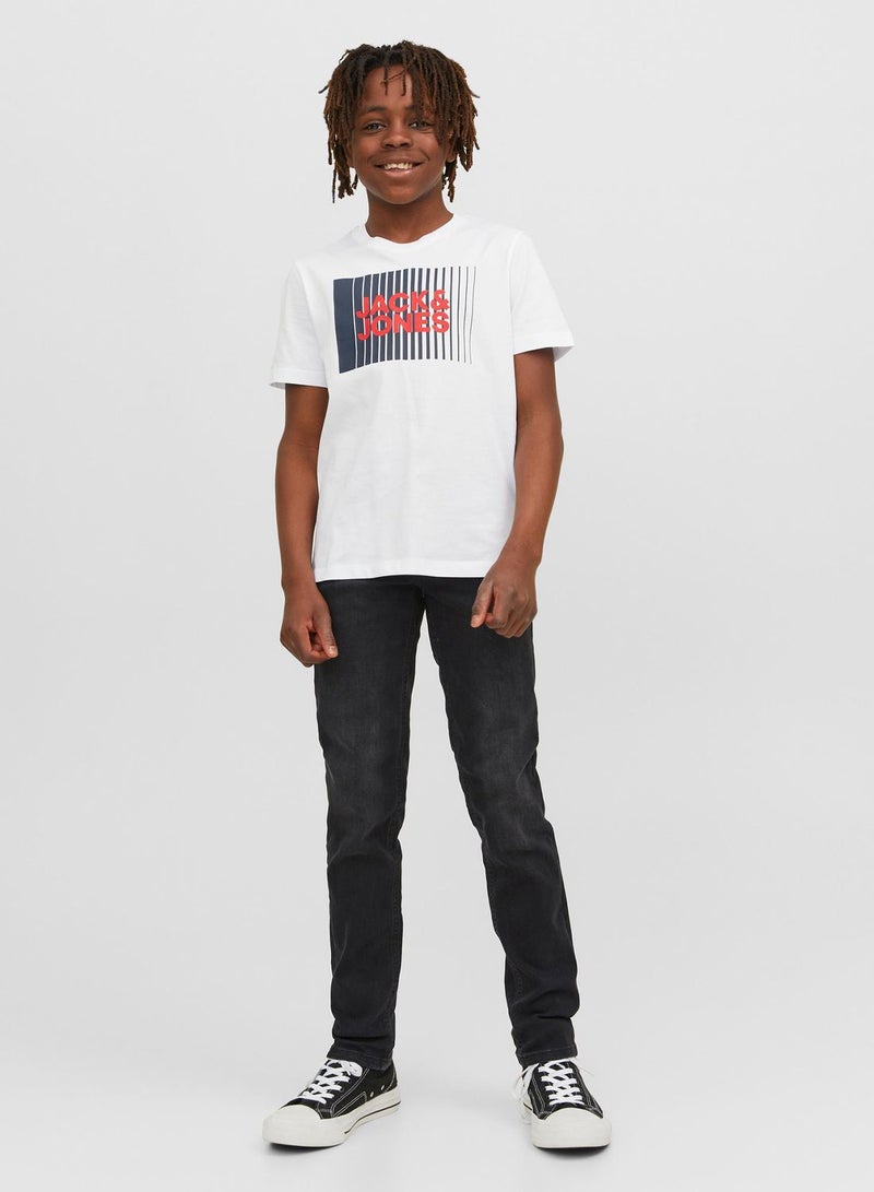 Kids Light Wash Straight Fit Jeans