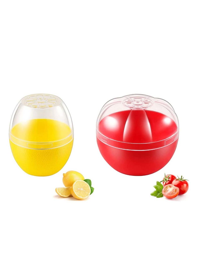 5Pcs Reusable Plastic Fruit Storage Box for Lemon, Tomato, Grape, Corn & Orange, Fresh-Keeping Container