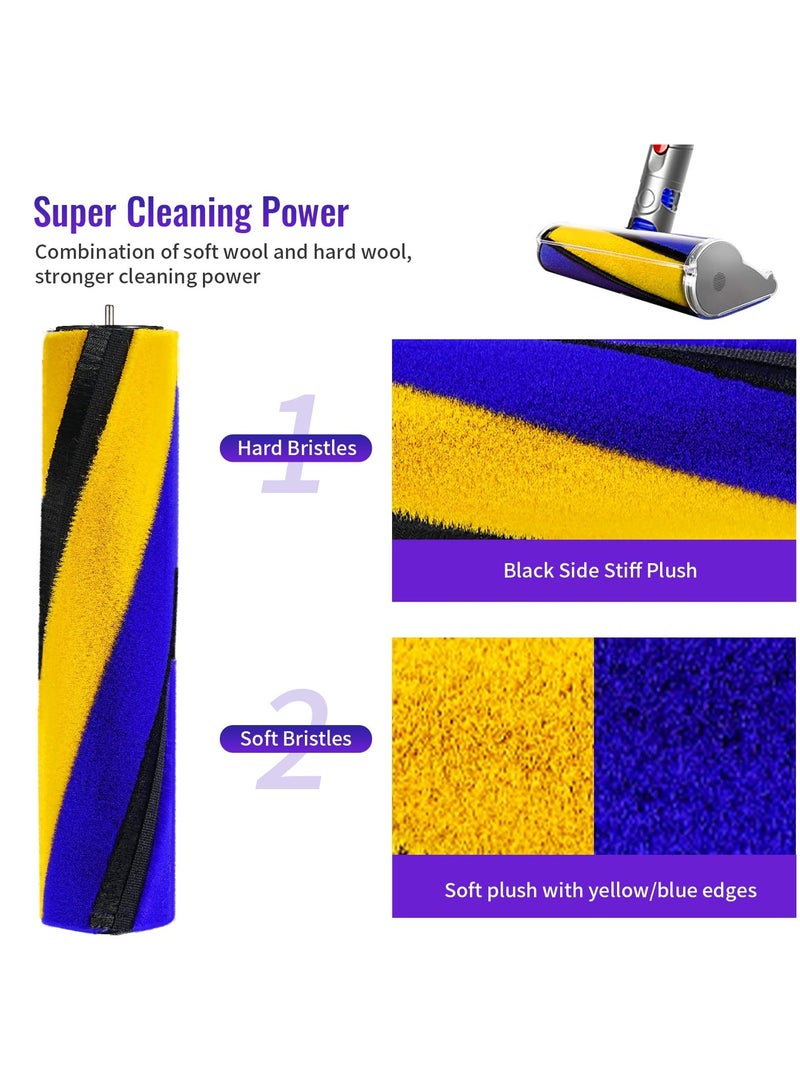 Soft Roller Brush Replacement for Dyson V8 Slim, V10 Slim, V12 Detect Slim, and V15 Detect Slim - Vacuum Cleaner Head Brushroll Attachment (Part No. 971634-01)