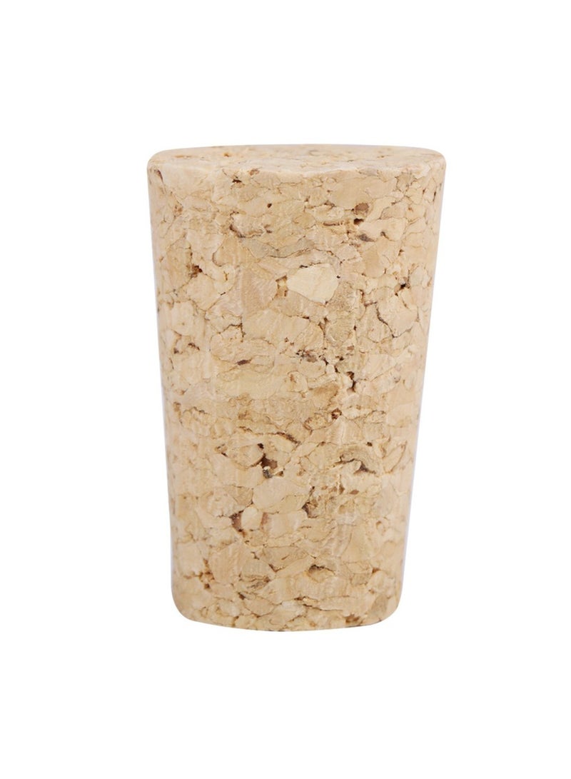 50 Pcs Natural Tapered Corks Reusable Wooden Wine and Beer Bottle Stoppers Premium Quality 22x18x35mm Ideal For Wine Making and Craft Projects.