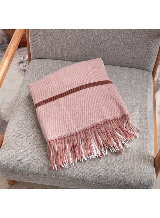 Bristol Eka Striped Woven Throw with Fringe 170 x 130 cm