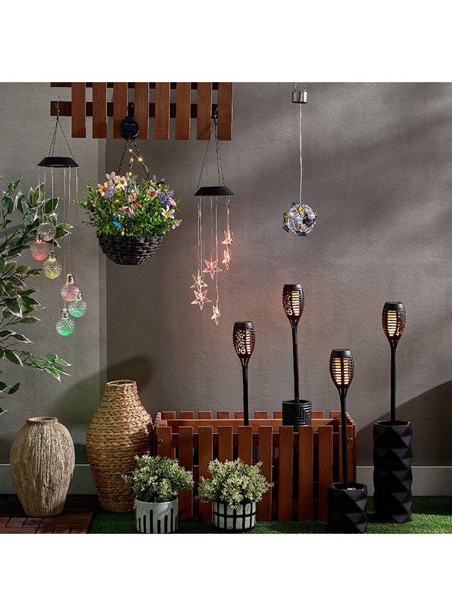 Lyn Solar Hanging Flower Pot with LED Lights 25 x 30 x 25 cm