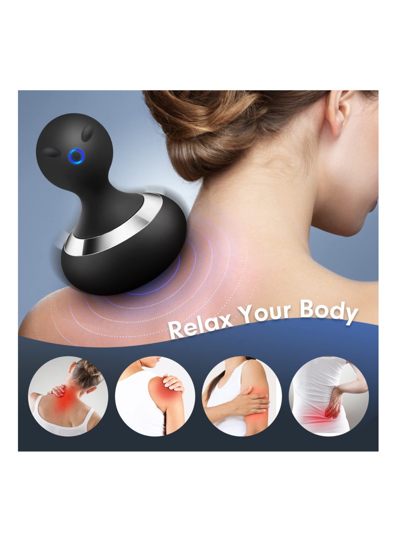 Rechargeable Cordless Electric Massager with 10 Powerful Vibration Settings, Handheld Deep Tissue Neck and Body Massager for Muscle Pain Relief and Relaxation of Shoulders, Neck, and Back.