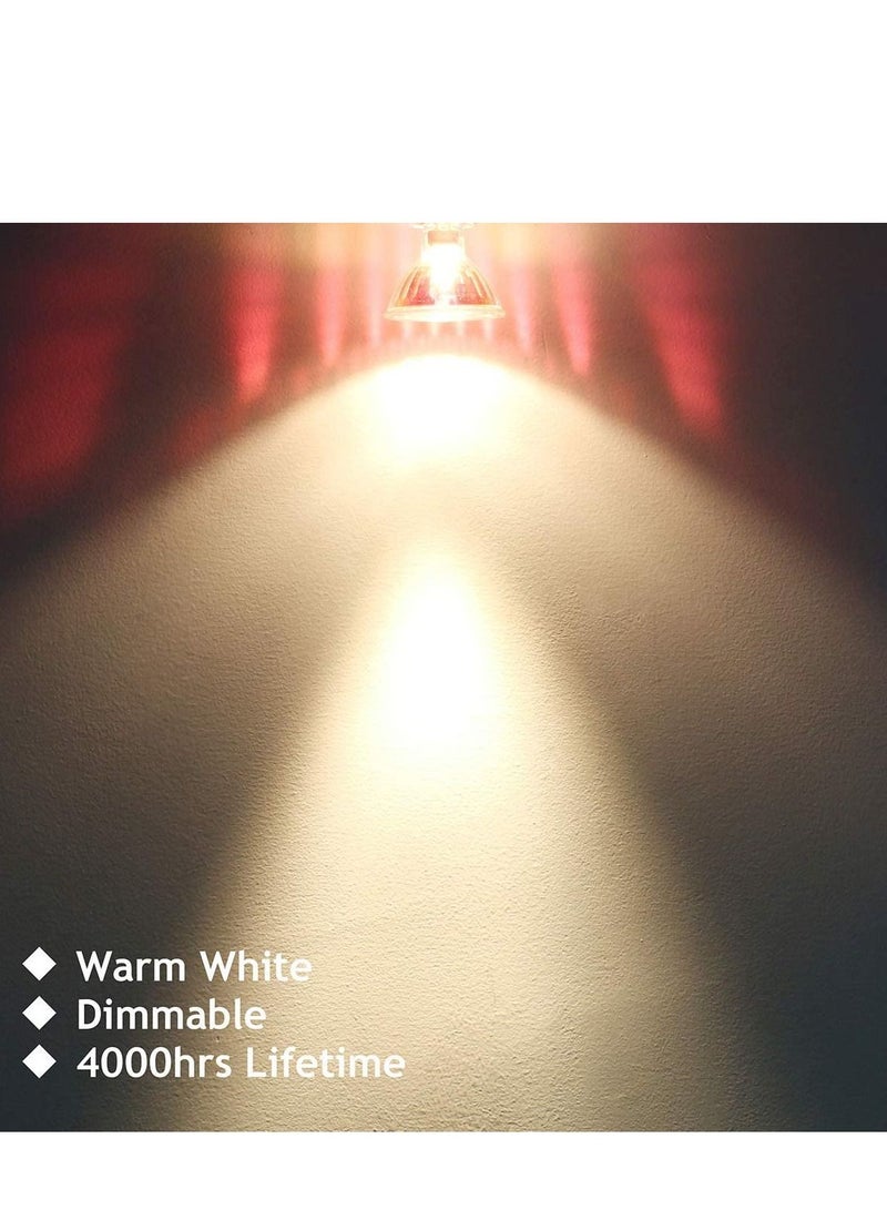 6 Pack MR16 Halogen Bulb Dimmable GU5.3 Spotlight Long Lifetime Warm White 36° Beam Angle Bi Pin Base