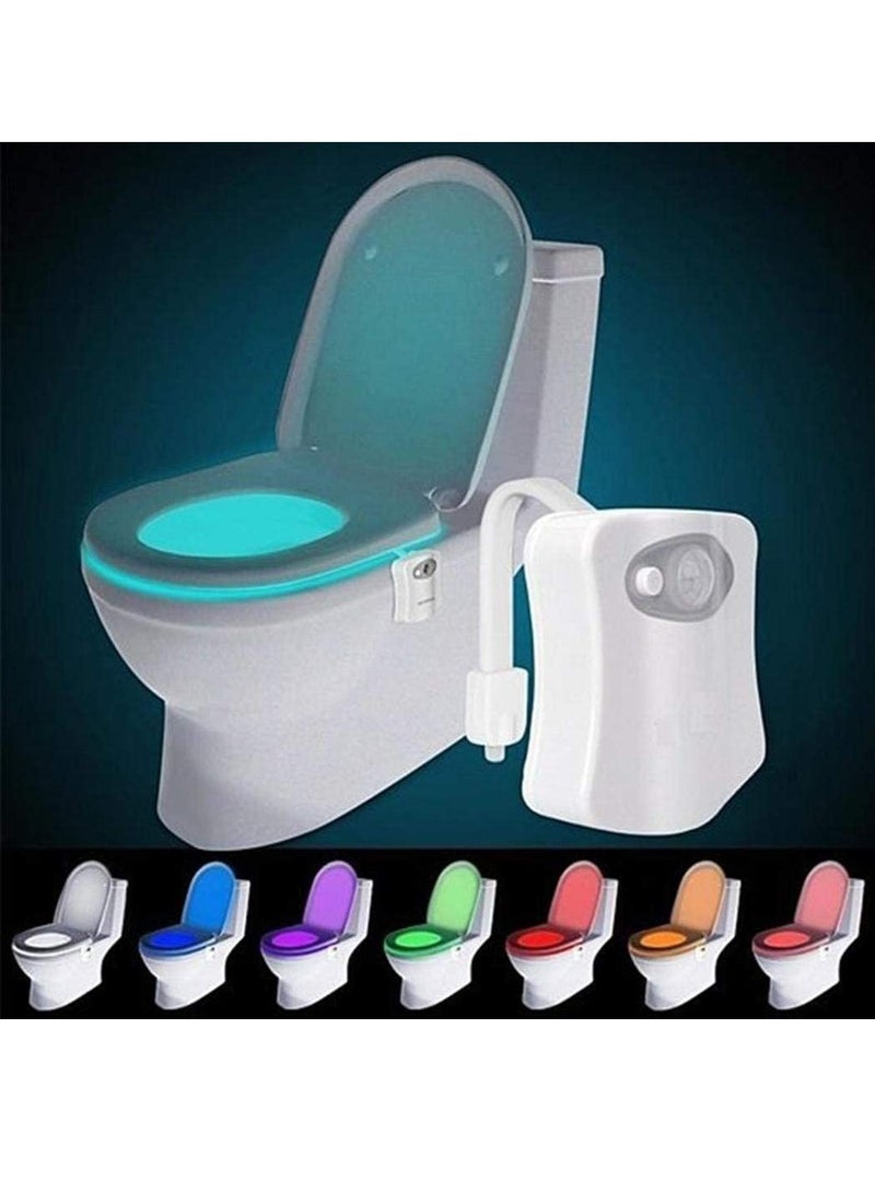 The Original Toilet Night Light Gadget Fun Bathroom Lighting Add on Toilet Bowl Seat Motion Sensor Activated LED 9 Color Modes Weird Novelty Funny Birthday Gag Gifts