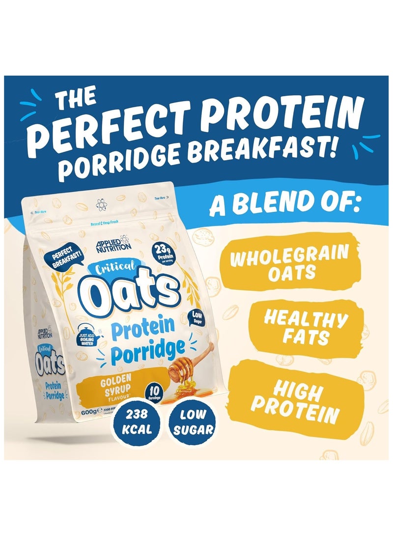 Critical Oats Advanced Protein Porridge  Whey Protein Powder Blend with Wholegrain Oats Golden Syrup 600 gm