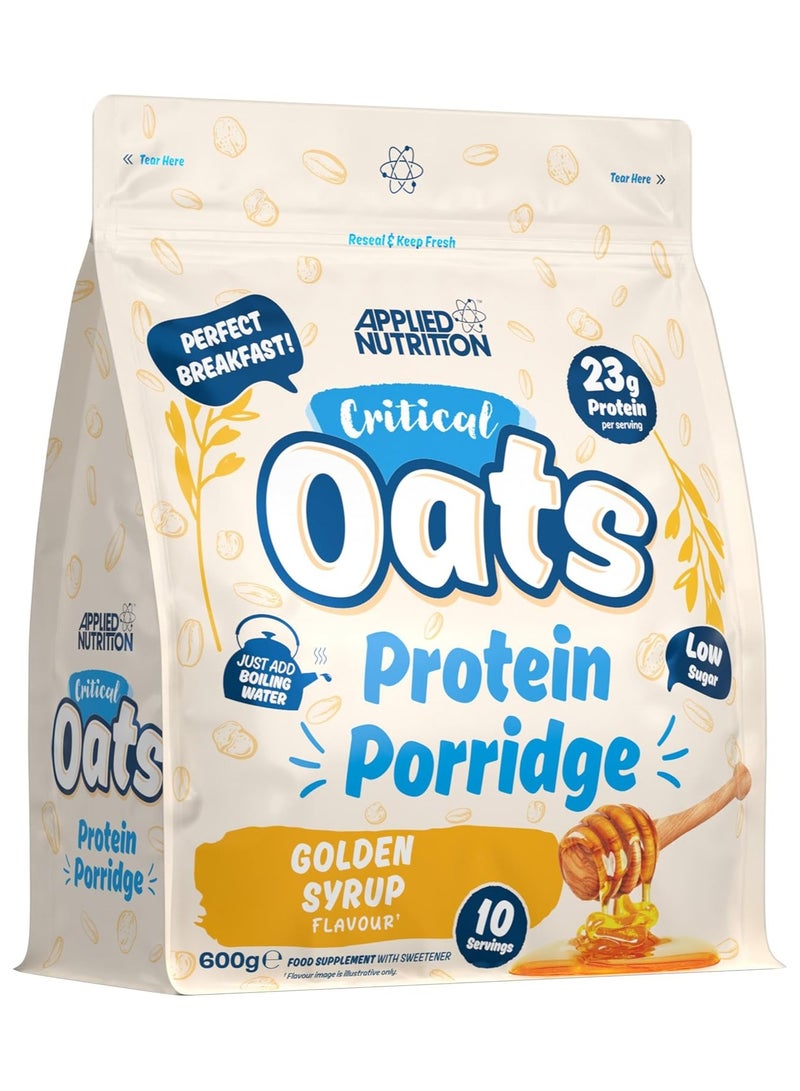 Critical Oats Advanced Protein Porridge  Whey Protein Powder Blend with Wholegrain Oats Golden Syrup 600 gm