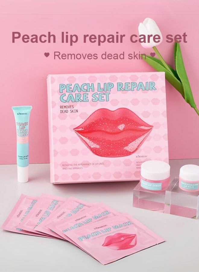 8Pcs Lip Care Kit Lip Care Kit Hydrating and Nourishing Dark Spots Remover Lip Sleeping Mask Moisturizing Lip Balm Scrub Lip Gel Contains Vitamin E Antioxidant Nourishing and Moisturizing Gift