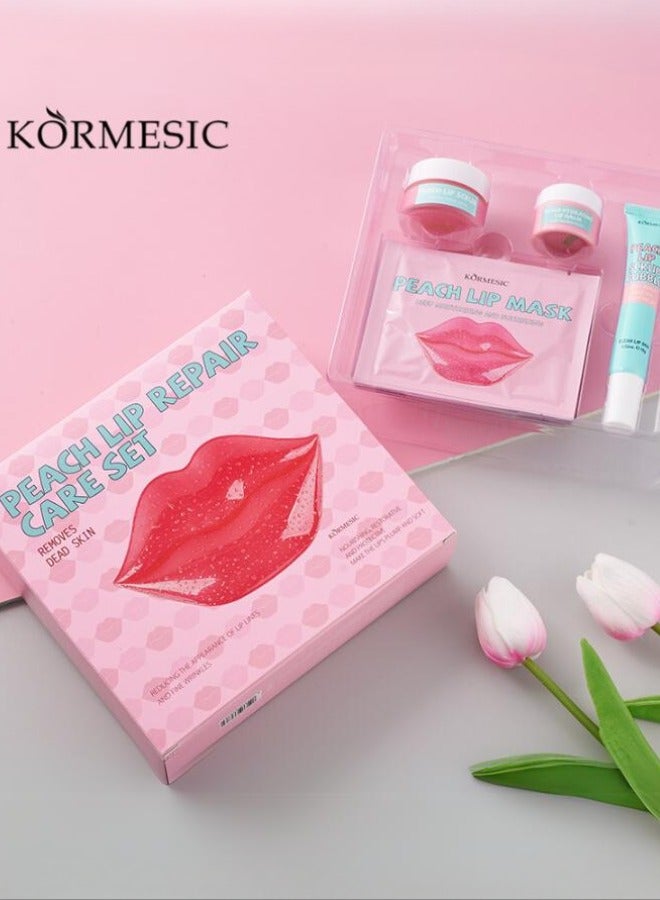 8Pcs Lip Care Kit Lip Care Kit Hydrating and Nourishing Dark Spots Remover Lip Sleeping Mask Moisturizing Lip Balm Scrub Lip Gel Contains Vitamin E Antioxidant Nourishing and Moisturizing Gift