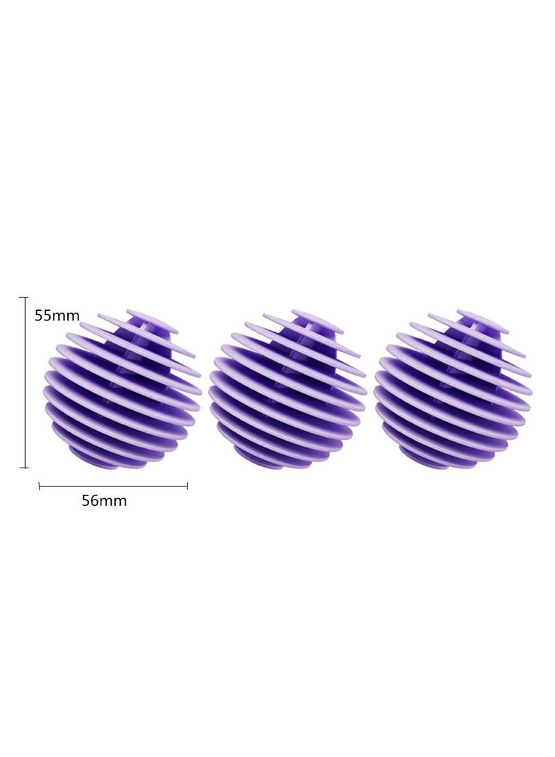 Washer Balls, Laundry Balls, Solid Colorful Laundry Ball, Washing Ball Tangle-Free Reusable Dryer Balls, Lint Catcher for Washing Machine Fabric Soften Ball Dispenser for Washer Green (6 pcs)