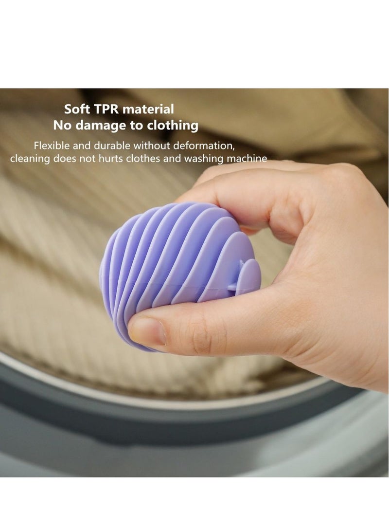Washer Balls, Laundry Balls, Solid Colorful Laundry Ball, Washing Ball Tangle-Free Reusable Dryer Balls, Lint Catcher for Washing Machine Fabric Soften Ball Dispenser for Washer Green (6 pcs)