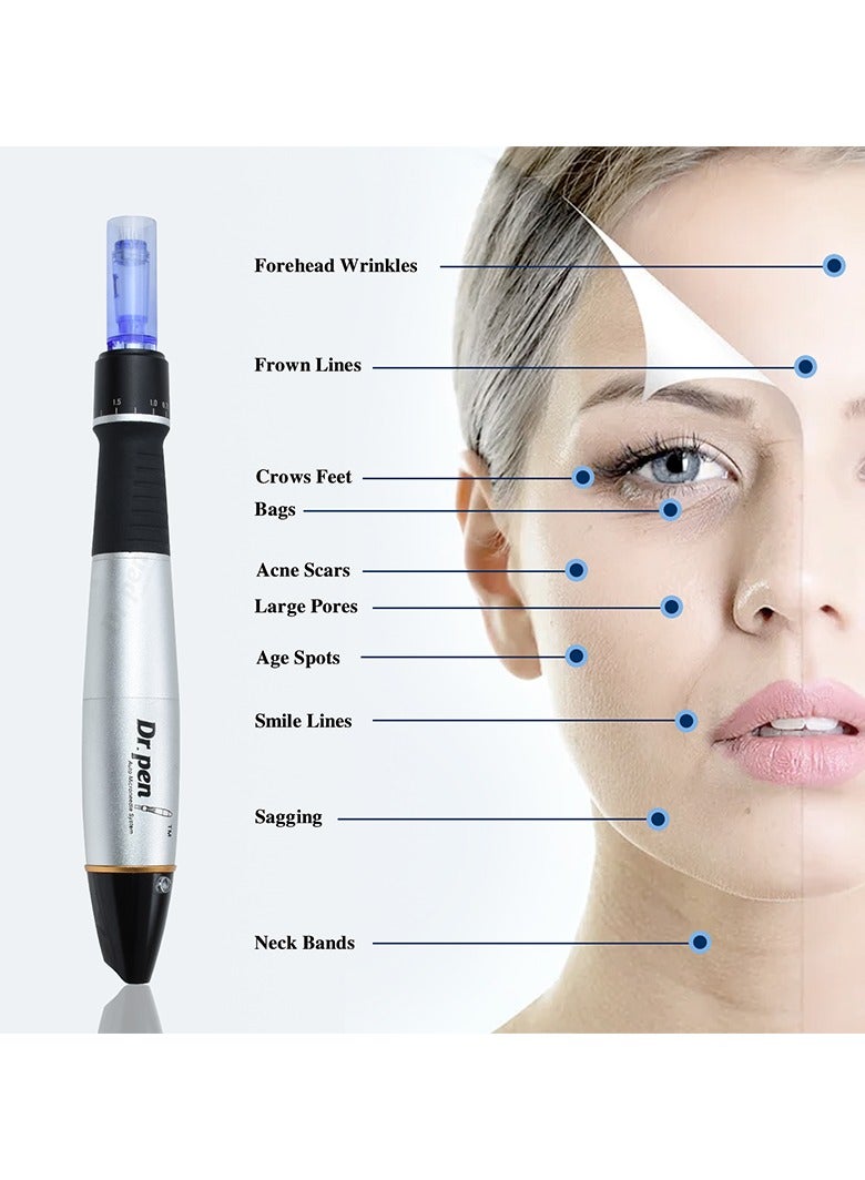 Dr. Pen A1 Micro Needling Pen – Professional Electric Derma Pen with 2 Cartridges for Skin Care