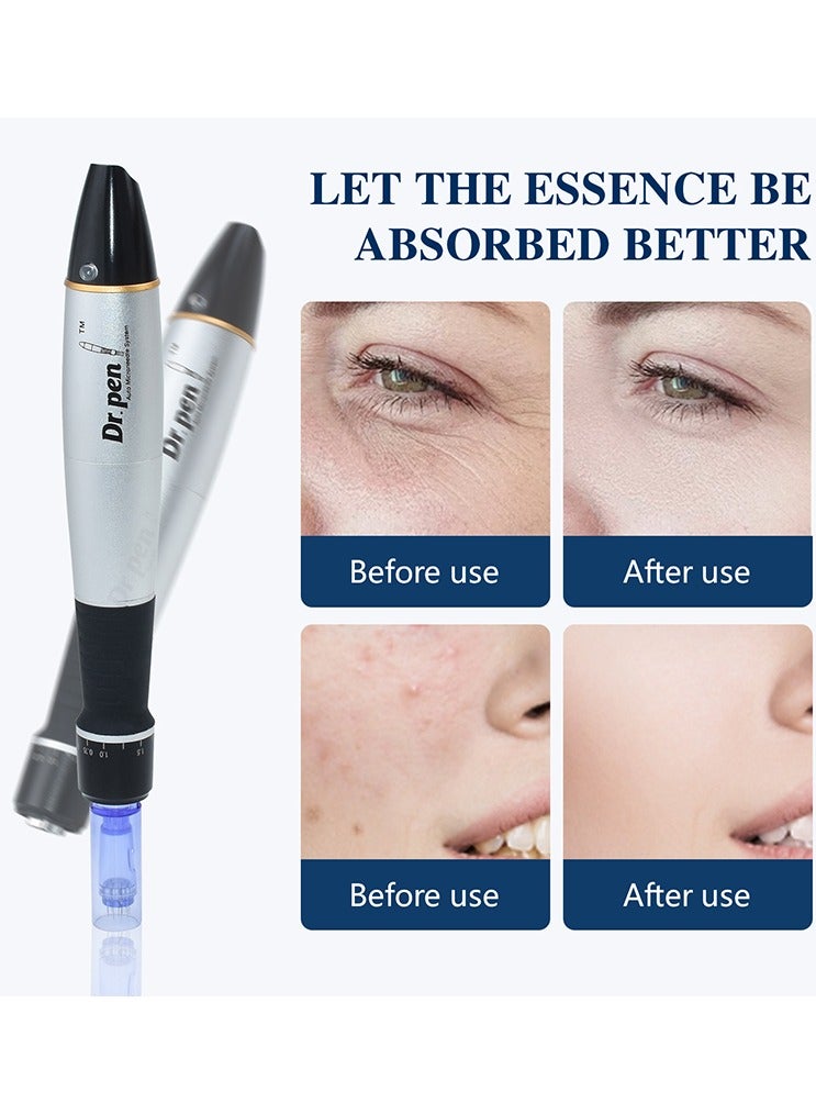 Dr. Pen A1 Micro Needling Pen – Professional Electric Derma Pen with 2 Cartridges for Skin Care