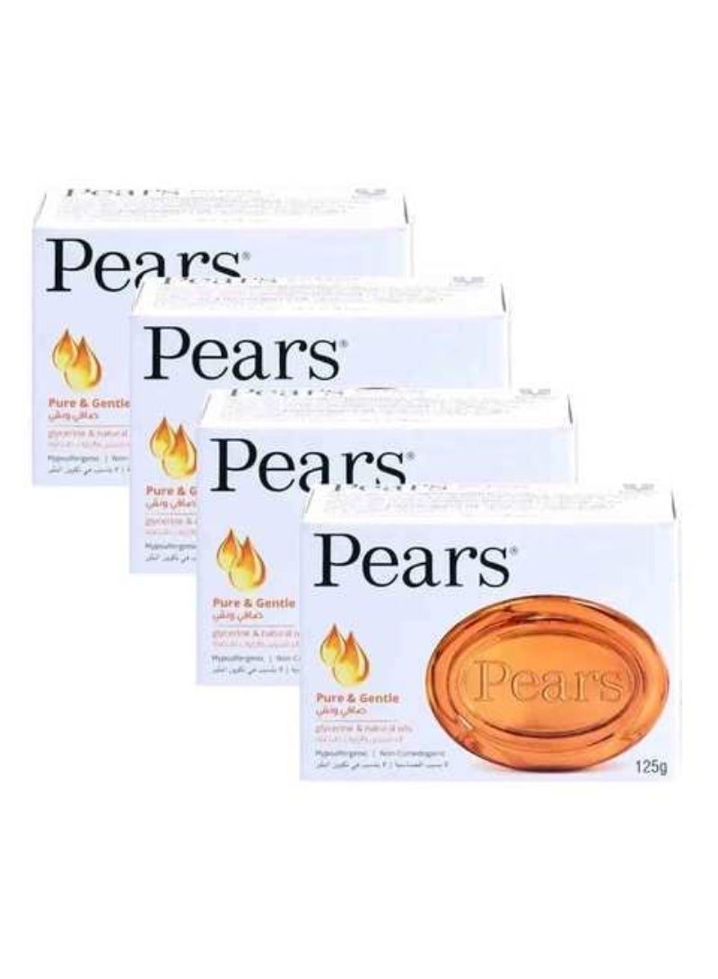 Pears Pure And Gentle Bar Soap 125g Pack of 4