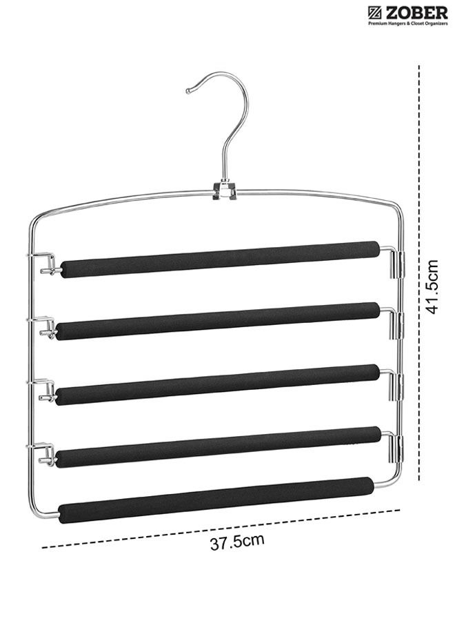 5-Layer Stainless Steel Pants Hanger (4 Pack)