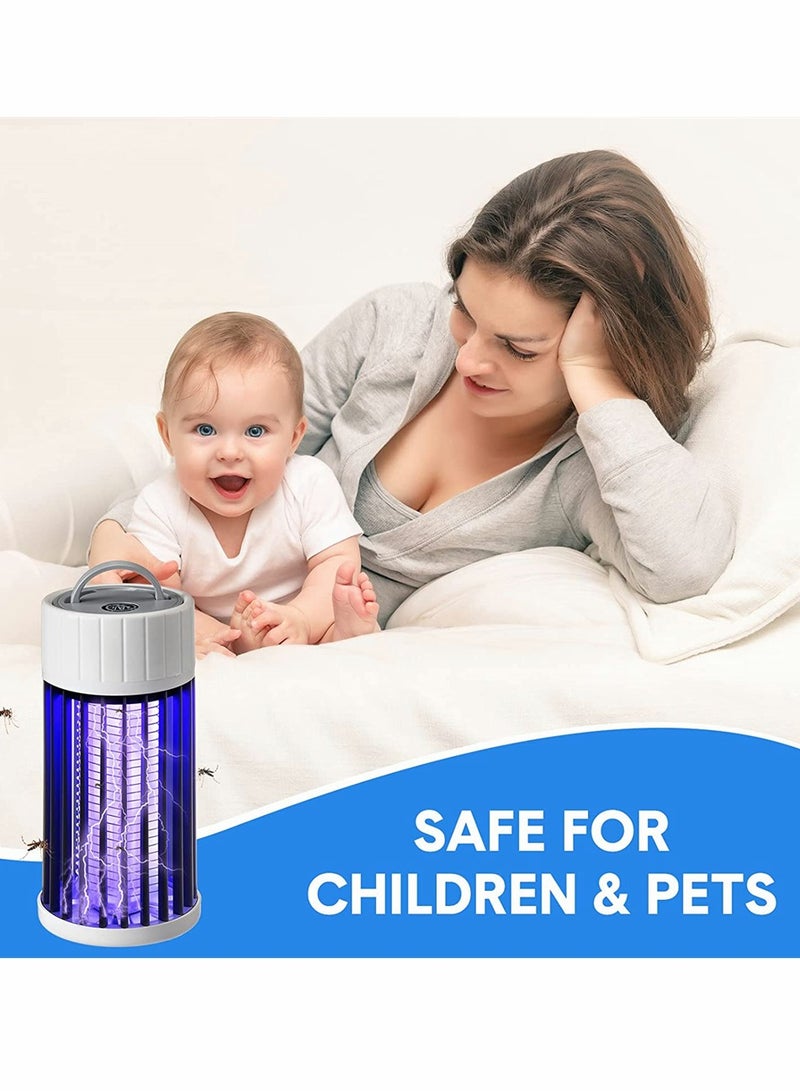 Electric Bug Zapper for Indoor Outdoor, 3000V High Powered UV Light Mosquito Zapper Killer, Waterproof Pest Control Insect Fly Trap Equipped USB Cable for Home, Patio, Backyard, Camping