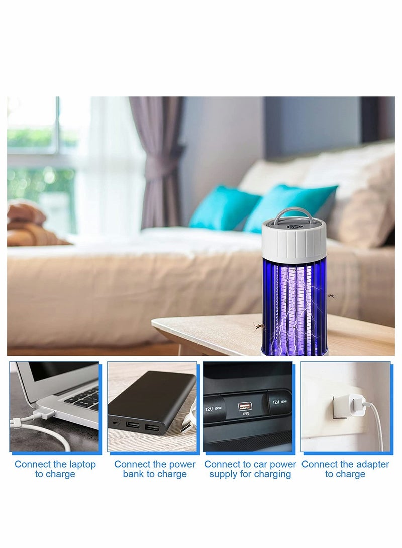 Electric Bug Zapper for Indoor Outdoor, 3000V High Powered UV Light Mosquito Zapper Killer, Waterproof Pest Control Insect Fly Trap Equipped USB Cable for Home, Patio, Backyard, Camping