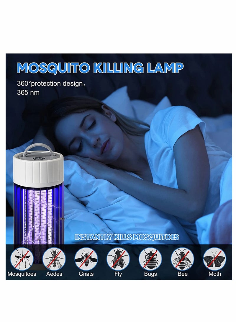 Electric Bug Zapper for Indoor Outdoor, 3000V High Powered UV Light Mosquito Zapper Killer, Waterproof Pest Control Insect Fly Trap Equipped USB Cable for Home, Patio, Backyard, Camping