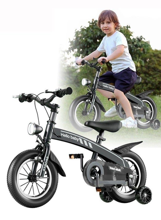 Kids Bike, Toddler Balance Bike with 16-inch Wheels, Training Bicycles, Kids' Road Bicycles with Training Wheels, Hand Brake,  for Ages 4 to 10 Years Boys and Girls