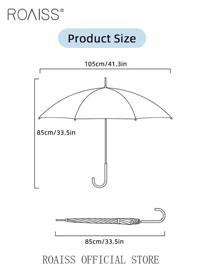 Unisex Multifunctional Fully Automatic Umbrella with Water Repellent Coating and UV Blocking Black Vinyl Coating 16 Rib Reinforced Umbrella Frame with Gradient Color Canopy