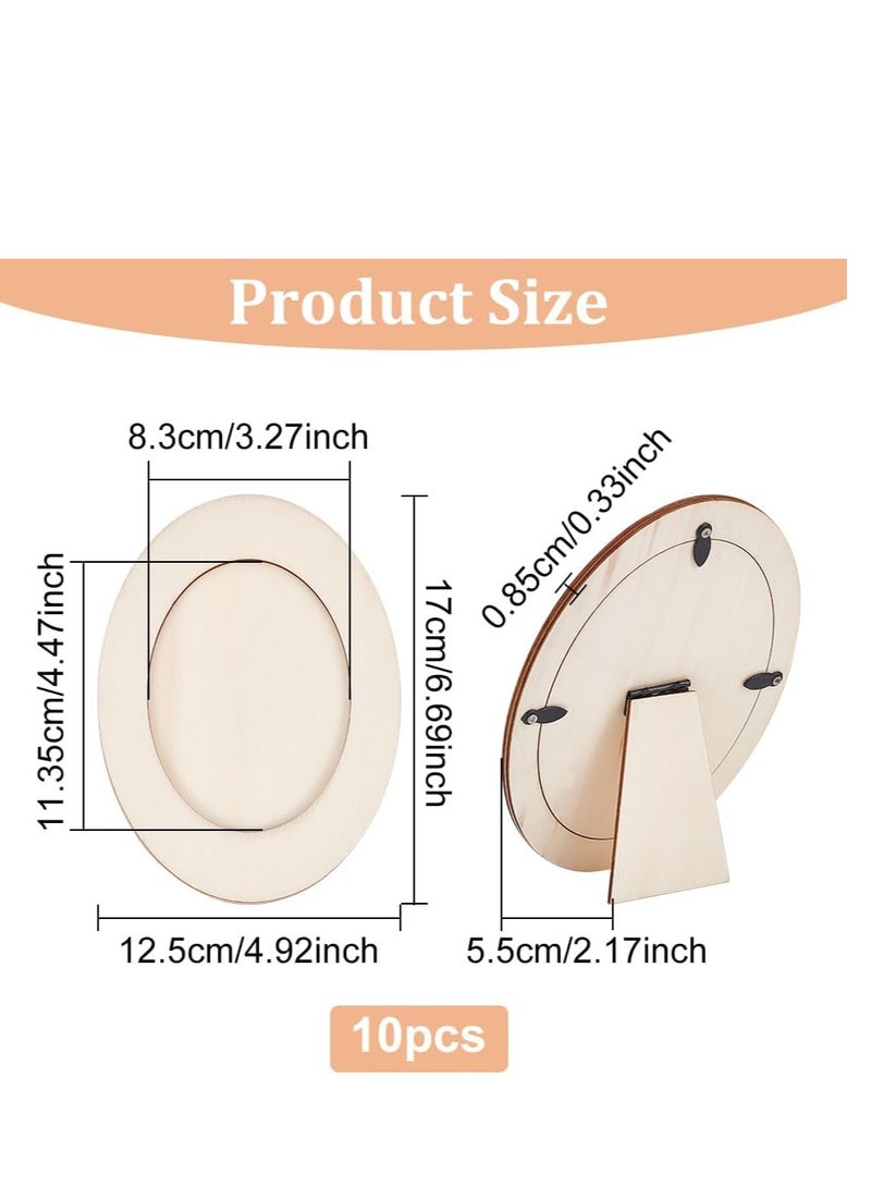 10 Pcs Wooden Oval Tabletop Picture Frames 45x30cm Perfect for Wedding Home Decor Ideal Personalized Gifts for Every Occasion
