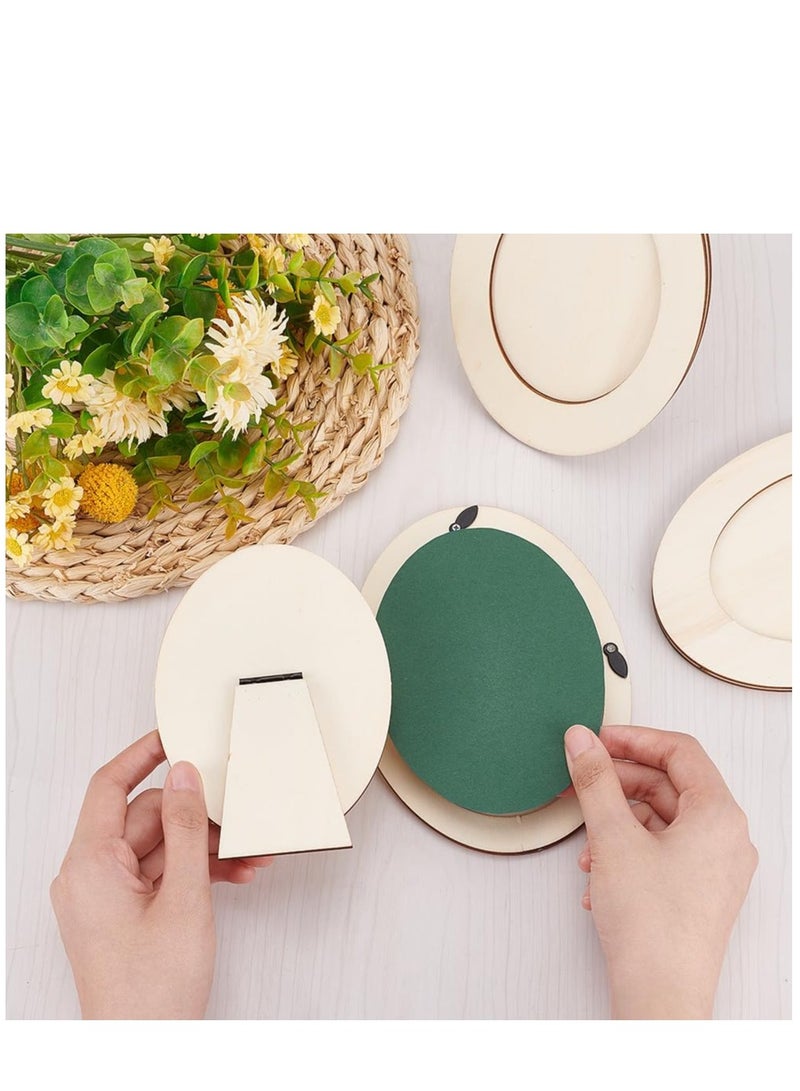 10 Pcs Wooden Oval Tabletop Picture Frames 45x30cm Perfect for Wedding Home Decor Ideal Personalized Gifts for Every Occasion