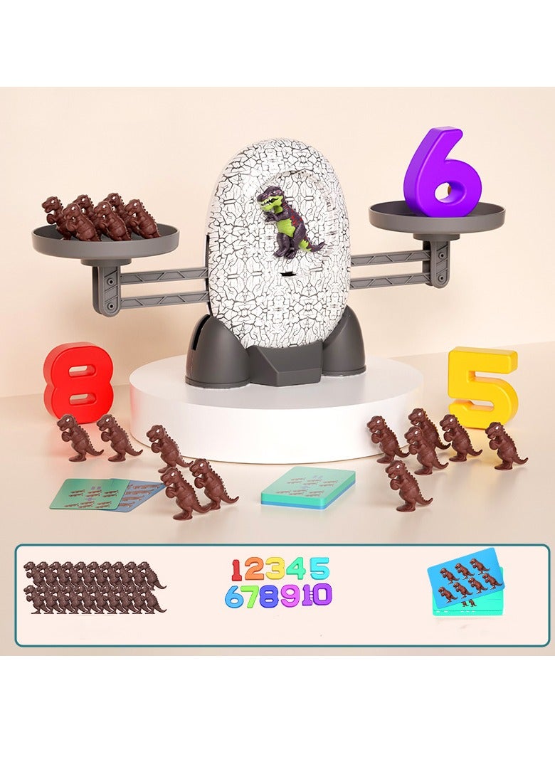 62PCS Balance Math Game, Kids Cartoon Dinosaur Toys, STEM Educational Counting Game for Boys & Girls, Ideal Birthday Gift for Toddlers and Preschoolers ​