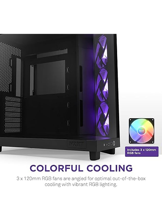 H6 Flow (2023) Compact Dual-chamber ATX Case - CC-H61FB-R1 - All Black