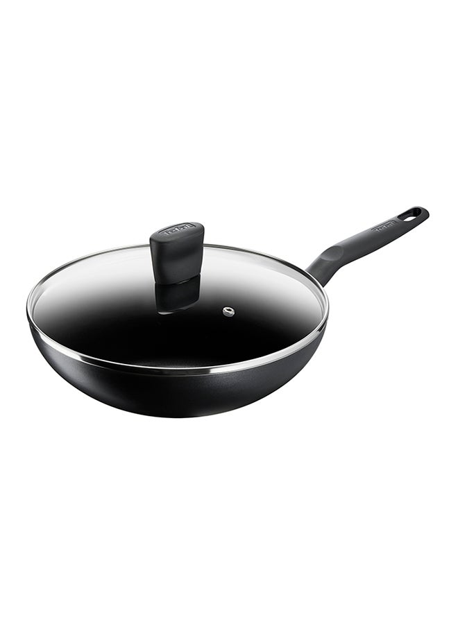 Tefal G6 Super Cook Wokpan 28 + Lid Non Stick With Thermo Signal Black Black