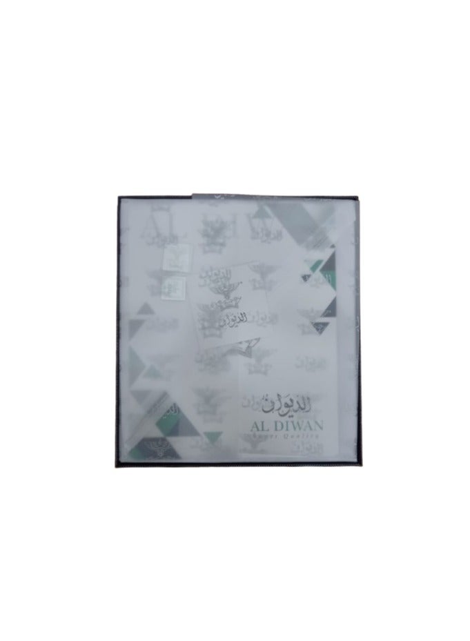 Al Diwan Platinum Ghutra, plain white color for men, Size: 54