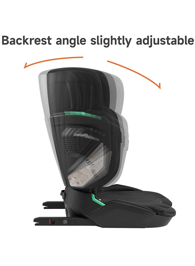 Cabin Size Portable Rober i-Size Car Seat With ISOFIX, 100 - 150 CM (Approx. 3 to 12 Years), Adjustbale Height And Width, ECE R129, Green
