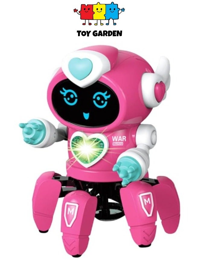 Bot Robot Pioneer Colorful Lights and Music All Direction Movement Dancing Robot Toys for Boys and Girls (PINK)