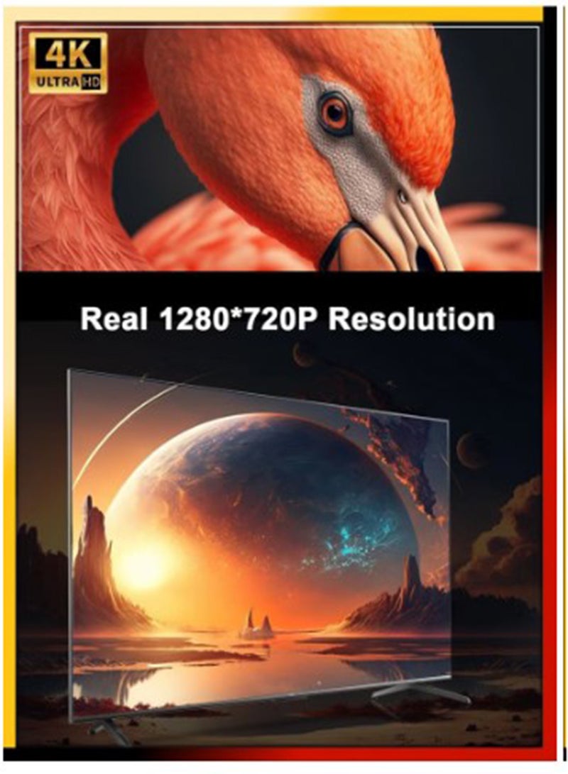 Android Smart 1080P Projector Portable Auto Keystone WiFi Bluetooth 130 Inch Screen 180 Degree Flip Portable Projector Home Theater Full HD 1080P for Indoor Outdoor Home Birthday Gift Compatible with TV Stick/HDMI/USB/PS5/iOS/PS4